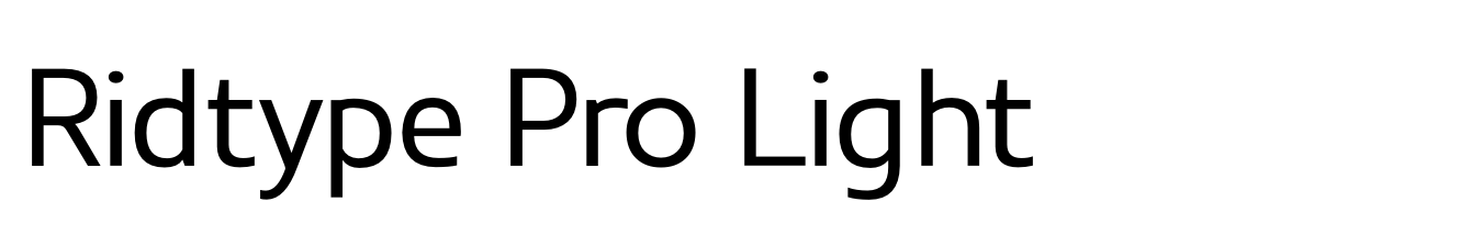 Ridtype Pro Light
